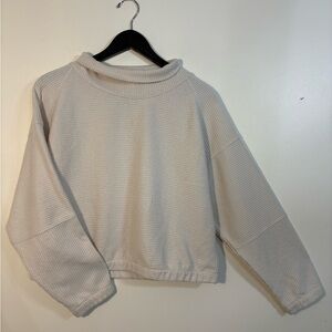 Prana Cream Cowl Neck Sweater